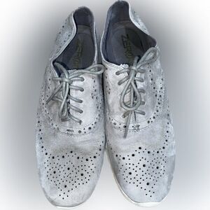 Cold Hahn Women's ZeroGrand Wingtip Oxford Gray Size 9.5B